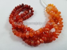 Fire Opal Far Faceted Roundelle Beads